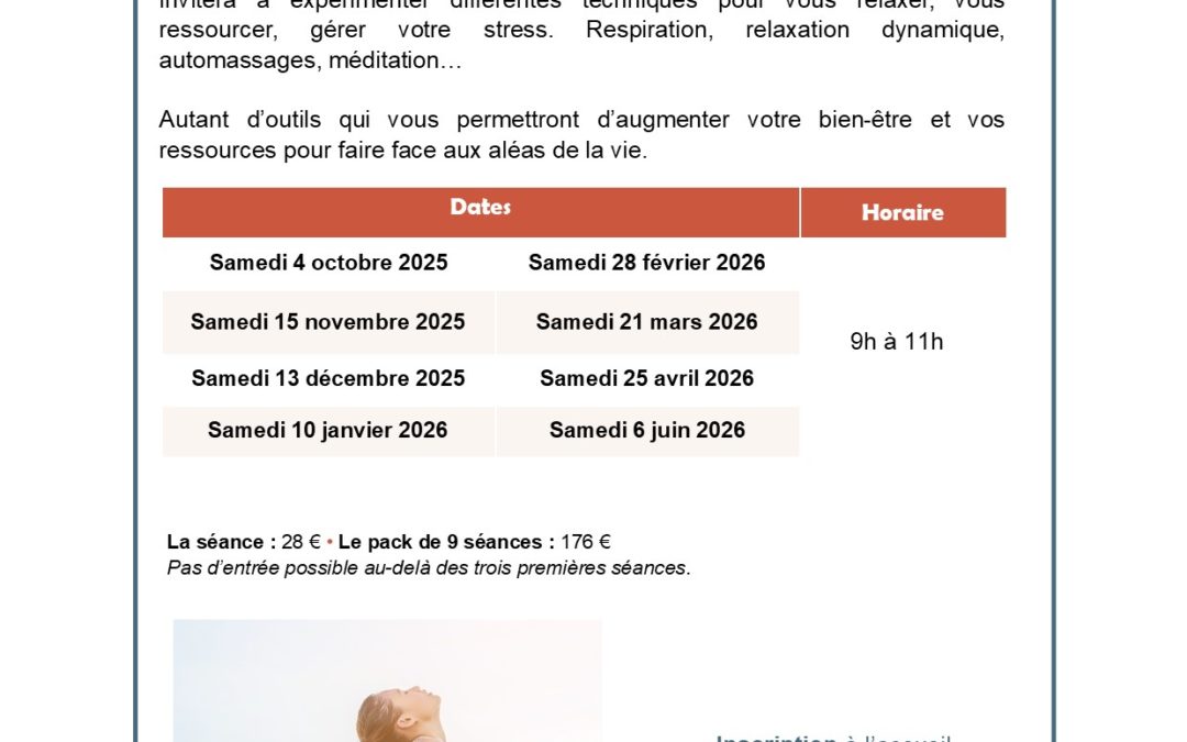 Stage Sophrologie Méditation