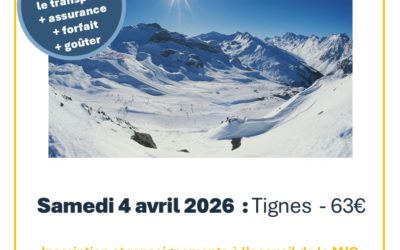 Les sorties ski du mois d’Avril à la MJC.