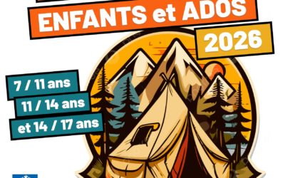 Inscriptions aux camps d’été 2026 enfants et ados. Rendez-vous à la MJC.
